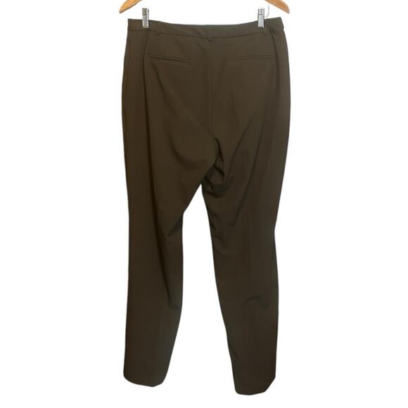 Coldwater Creek Women Natural Fit Pants 12 Brown Straight Leg Minimal Office - Picture 3 of 10
